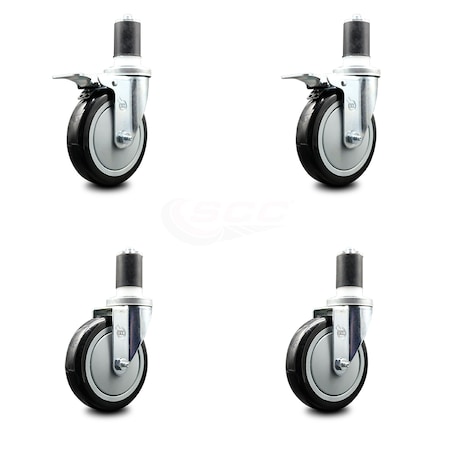 Service Caster Regency Work Table Caster Replacement Set REG-EXTTL20S514-PPUB-BLK-112-2-S-2